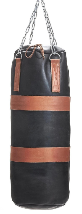 Optima Forma Vintage Boxing Bag Black-Tan Trim